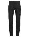 Incotex Man Pants Black Size 38 Cotton, Wool In Black