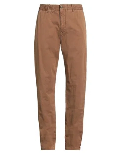 Incotex Man Pants Brown Size 32 Cotton, Elastane