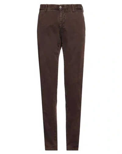 Incotex Man Pants Brown Size 32 Cotton, Elastane In Brown