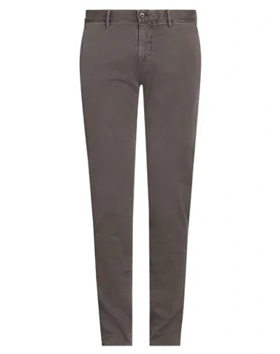 Incotex Man Pants Brown Size 34 Cotton, Elastane In Brown