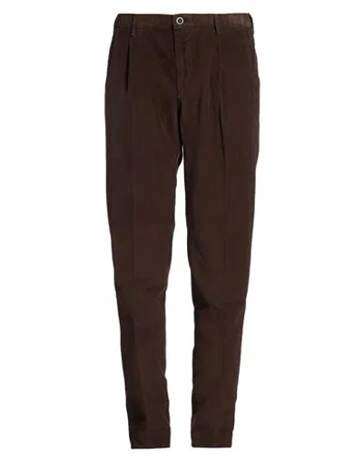 Incotex Man Pants Brown Size 36 Cotton, Elastane