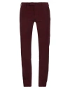 Incotex Man Pants Burgundy Size 36 Cotton, Elastane In Brown