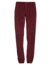 Incotex Man Pants Burgundy Size 36 Cotton, Elastane In Red