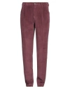 Incotex Man Pants Burgundy Size 36 Cotton In Red