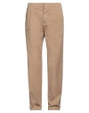 Incotex Man Pants Camel Size 40 Cotton, Elastane In Beige