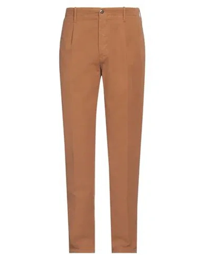 Incotex Man Pants Camel Size 33 Cotton, Elastane In Beige