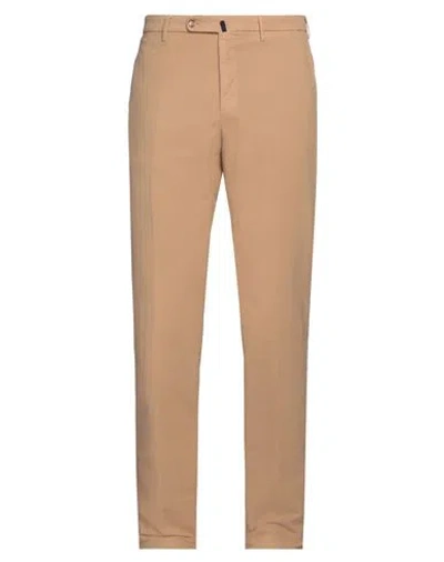 Incotex Man Pants Camel Size 34 Cotton, Elastane In Nude
