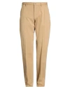 Incotex Man Pants Camel Size 34 Cotton, Elastane In Brown