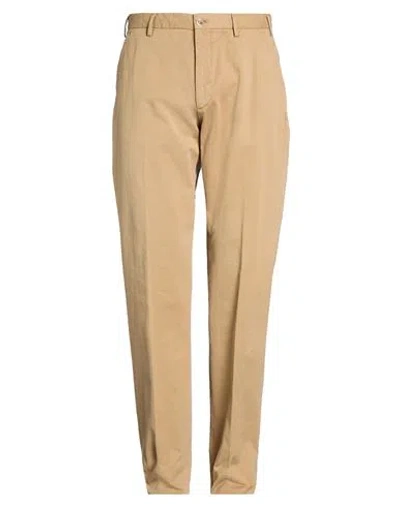 Incotex Man Pants Camel Size 34 Cotton, Elastane In Brown