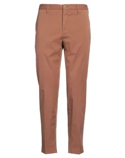 Incotex Man Pants Camel Size 36 Cotton, Elastane In Neutral