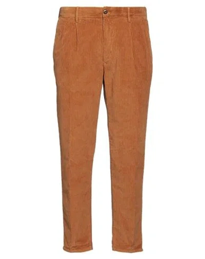 Incotex Man Pants Camel Size 38 Cotton, Elastane In Brown
