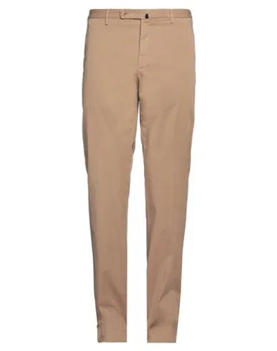 Incotex Man Pants Camel Size 38 Cotton, Elastane In Beige