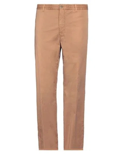 Incotex Man Pants Camel Size 40 Cotton, Elastane In Beige