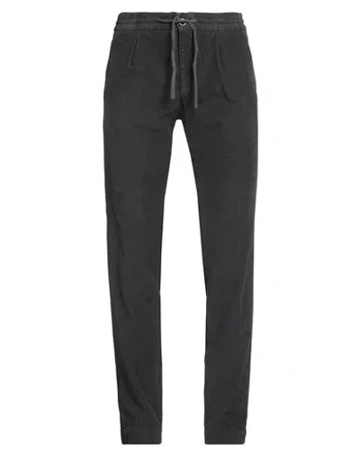 Incotex Man Pants Charcoal Size 36 Cotton, Elastane In Black