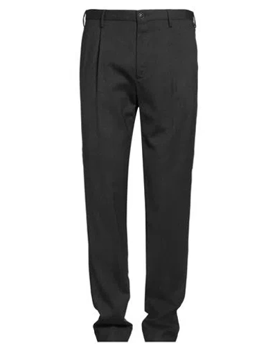 Incotex Man Pants Charcoal Size 38 Wool, Polyester, Elastane In Black