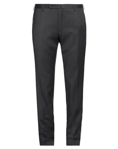 Incotex Man Pants Charcoal Size 40 Virgin Wool In Black