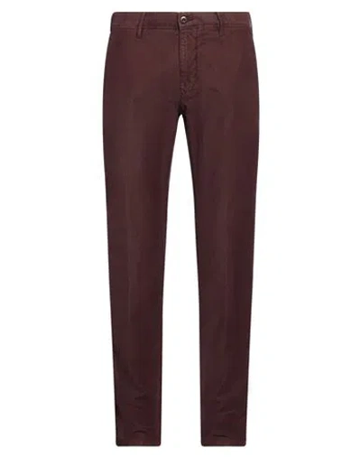 Incotex Man Pants Chocolate Brown Size 33 Cotton, Elastane