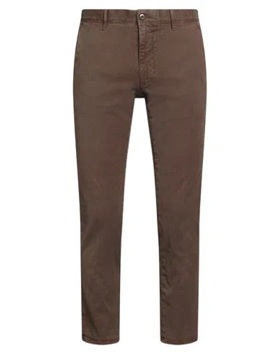 Incotex Man Pants Chocolate Brown Size 33 Cotton, Elastane