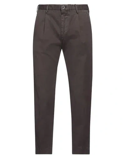 Incotex Man Pants Chocolate Brown Size 40 Cotton, Elastane