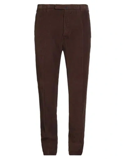 Incotex Man Pants Chocolate Brown Size 42 Cotton, Elastane