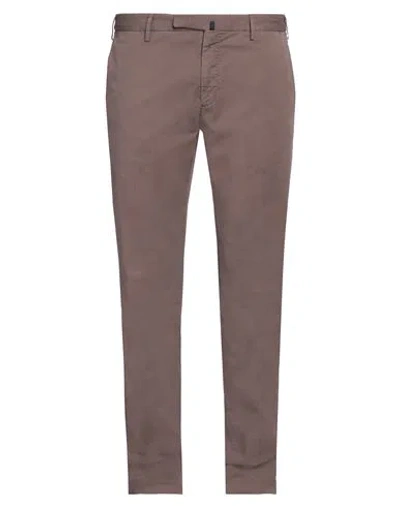 Incotex Man Pants Chocolate Brown Size 42 Cotton, Elastane