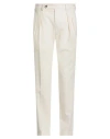 Incotex Man Pants Cream Size 30 Cotton In White