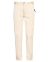 Incotex Man Pants Cream Size 32 Cotton, Elastane In White
