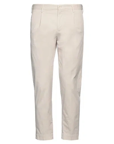 Incotex Man Pants Cream Size 32 Cotton, Elastane In Neutral