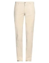 Incotex Man Pants Cream Size 31 Cotton, Elastane In White
