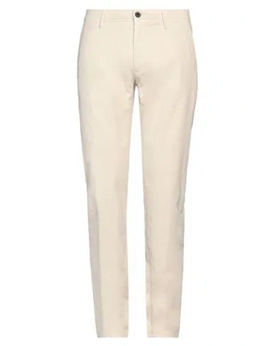 Incotex Man Pants Cream Size 34 Cotton, Elastane In White