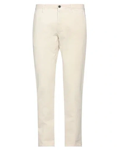 Incotex Man Pants Cream Size 35 Cotton, Elastane In White