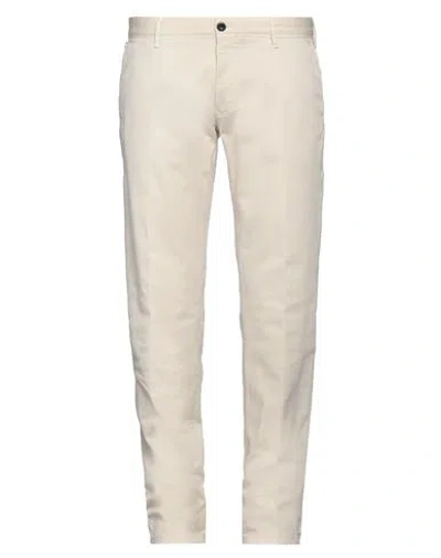 Incotex Man Pants Cream Size 30 Cotton, Elastane In White