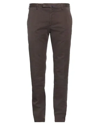 INCOTEX INCOTEX MAN PANTS DARK BROWN SIZE 30 COTTON, ELASTANE