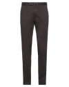 Incotex Man Pants Dark Brown Size 40 Cotton, Elastane