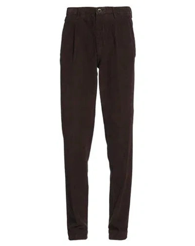 Incotex Man Pants Dark Brown Size 30 Cotton, Elastane In Brown