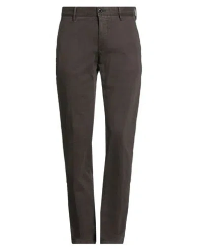Incotex Man Pants Dark Brown Size 31 Cotton, Elastane