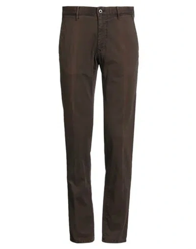 Incotex Man Pants Dark Brown Size 31 Cotton, Elastane