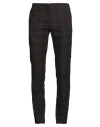 Incotex Man Pants Dark Brown Size 32 Cotton, Elastane In Black