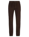 Incotex Man Pants Dark Brown Size 34 Cotton, Elastane
