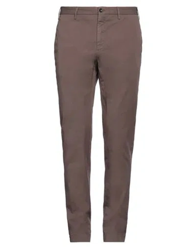 Incotex Man Pants Dark Brown Size 34 Cotton, Elastane