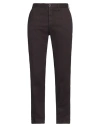 Incotex Man Pants Dark Brown Size 34 Cotton, Lyocell, Elastane In Brown