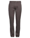 Incotex Man Pants Dark Brown Size 35 Textile Fibers In Brown