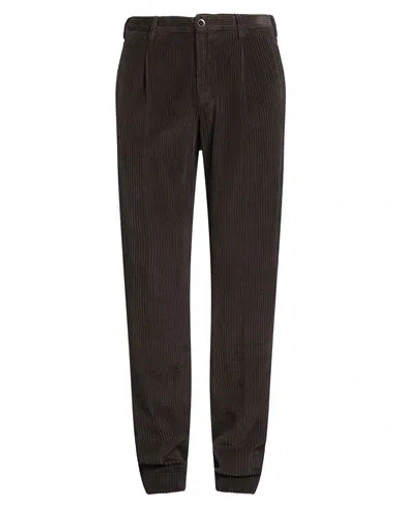Incotex Man Pants Dark Brown Size 38 Cotton