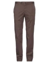 Incotex Man Pants Dark Brown Size 36 Cotton, Elastane