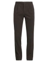 Incotex Man Pants Dark Brown Size 38 Virgin Wool, Elastane, Cashmere In Gray