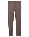 Incotex Man Pants Dark Brown Size 44 Cotton, Elastane In Brown