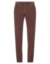 Incotex Man Pants Dark Brown Size 40 Cotton, Elastane In Brown