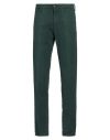 Incotex Man Pants Dark Green Size 29 Cotton, Elastane In Green