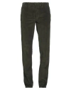 Incotex Man Pants Dark Green Size 33 Cotton, Elastane