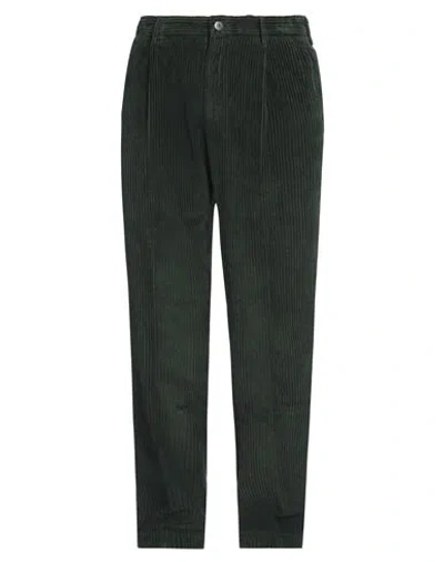 Incotex Man Pants Dark Green Size 36 Cotton In Green